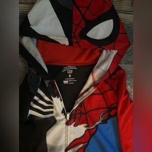 Boys hooded onesie, feet out